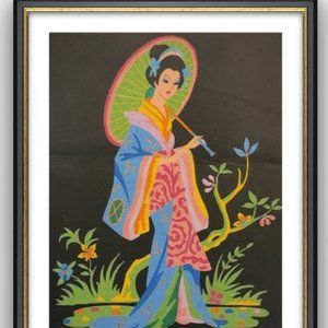 Vintage 1960 Painted Art*Not a print